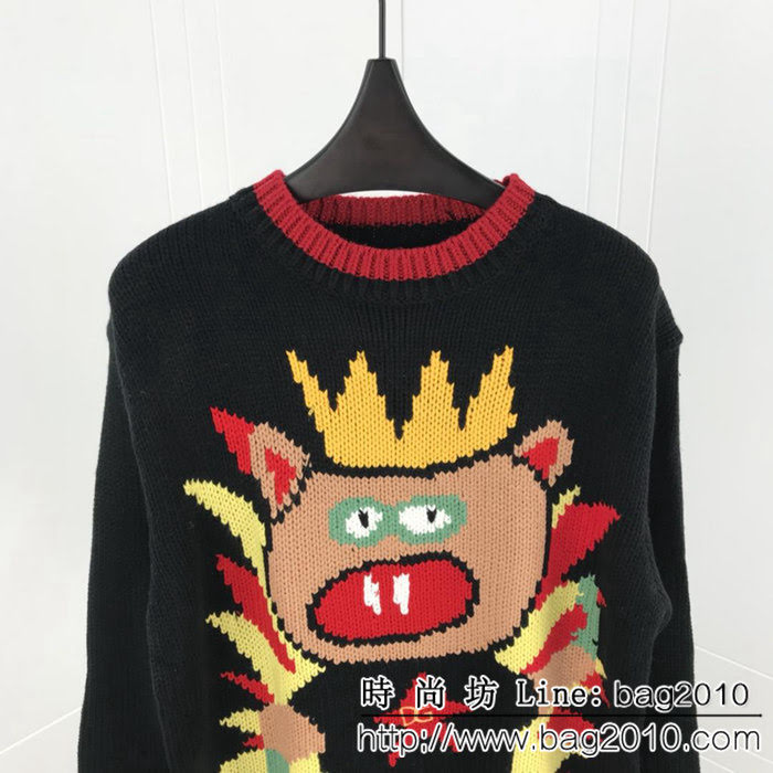 DＧ杜嘉班納 正義小豬字母 羊毛混紡 女款毛衣裙 ydi1550